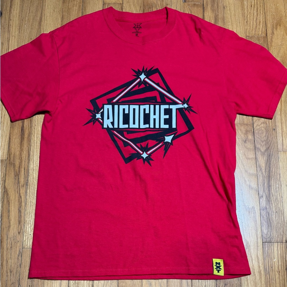 Ricochet NXT Mens Size Medium Tee T-Shirt Red WWE Authentic